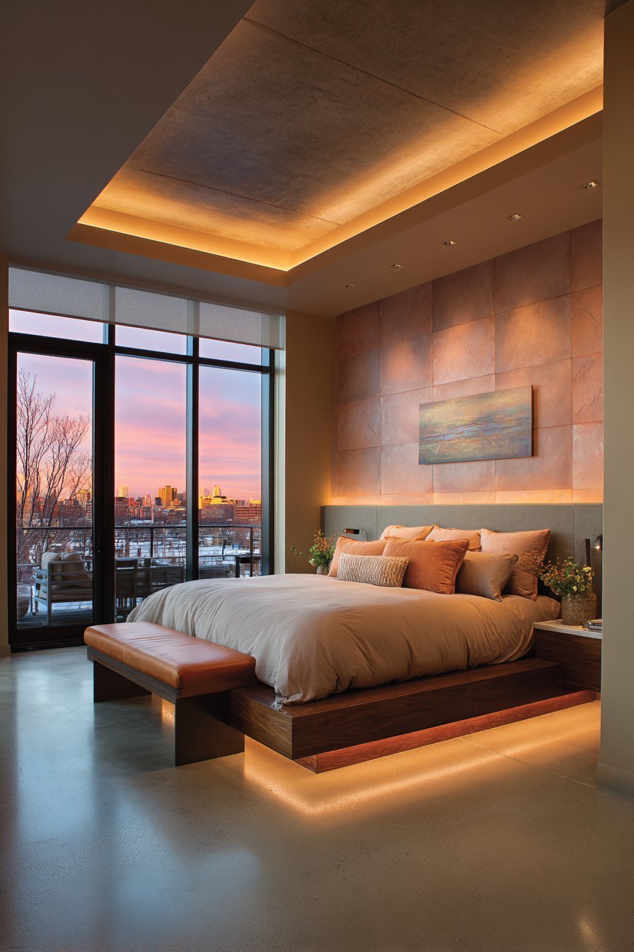 Contemporary Porcelain Tile Feature Wall