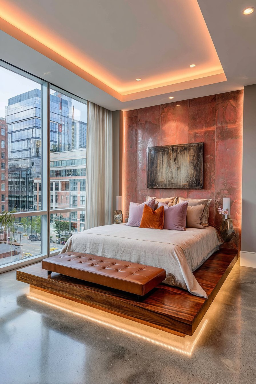 Contemporary Porcelain Tile Feature Wall