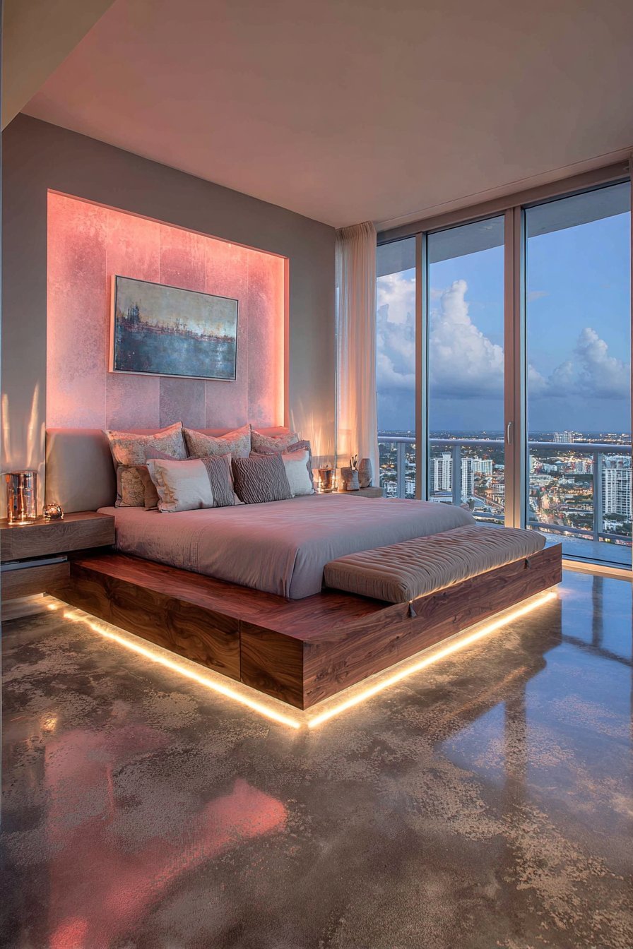 Contemporary Porcelain Tile Feature Wall