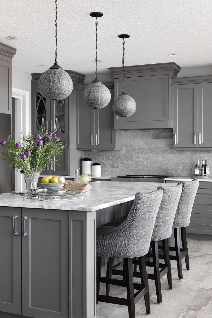 Two-Tone Charcoal and Pewter Design