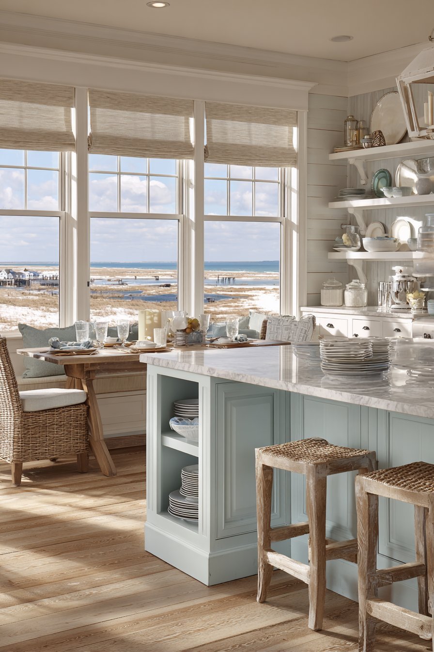 Coastal White and Blue