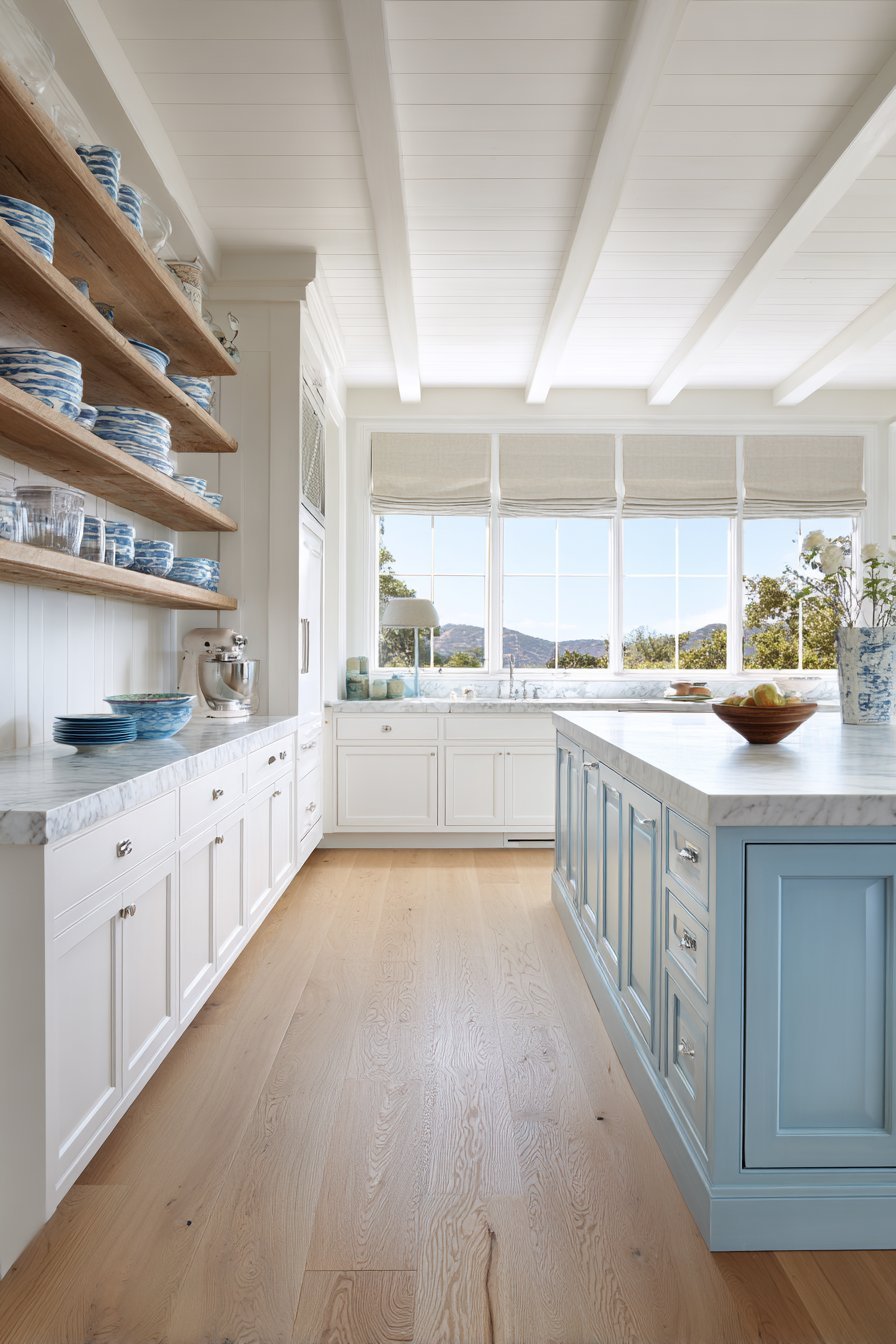 Coastal White and Blue