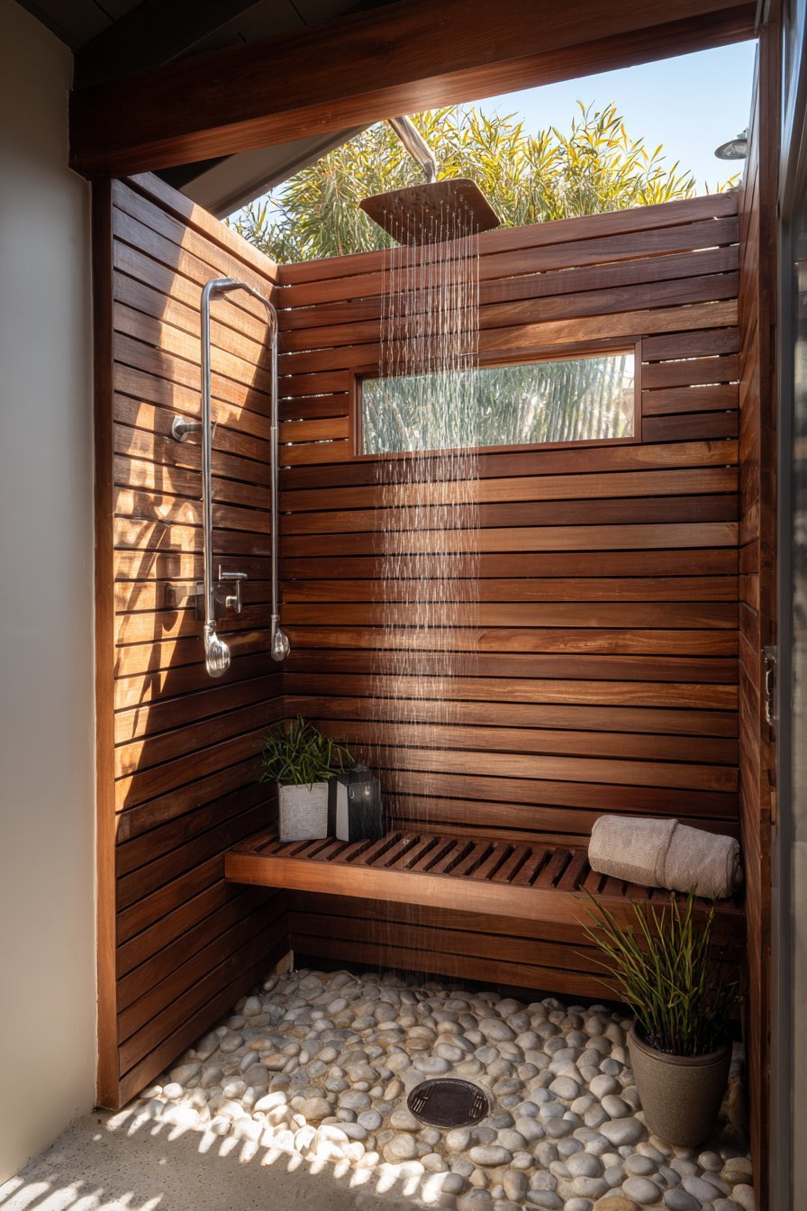 Spa-Style Outdoor Shower