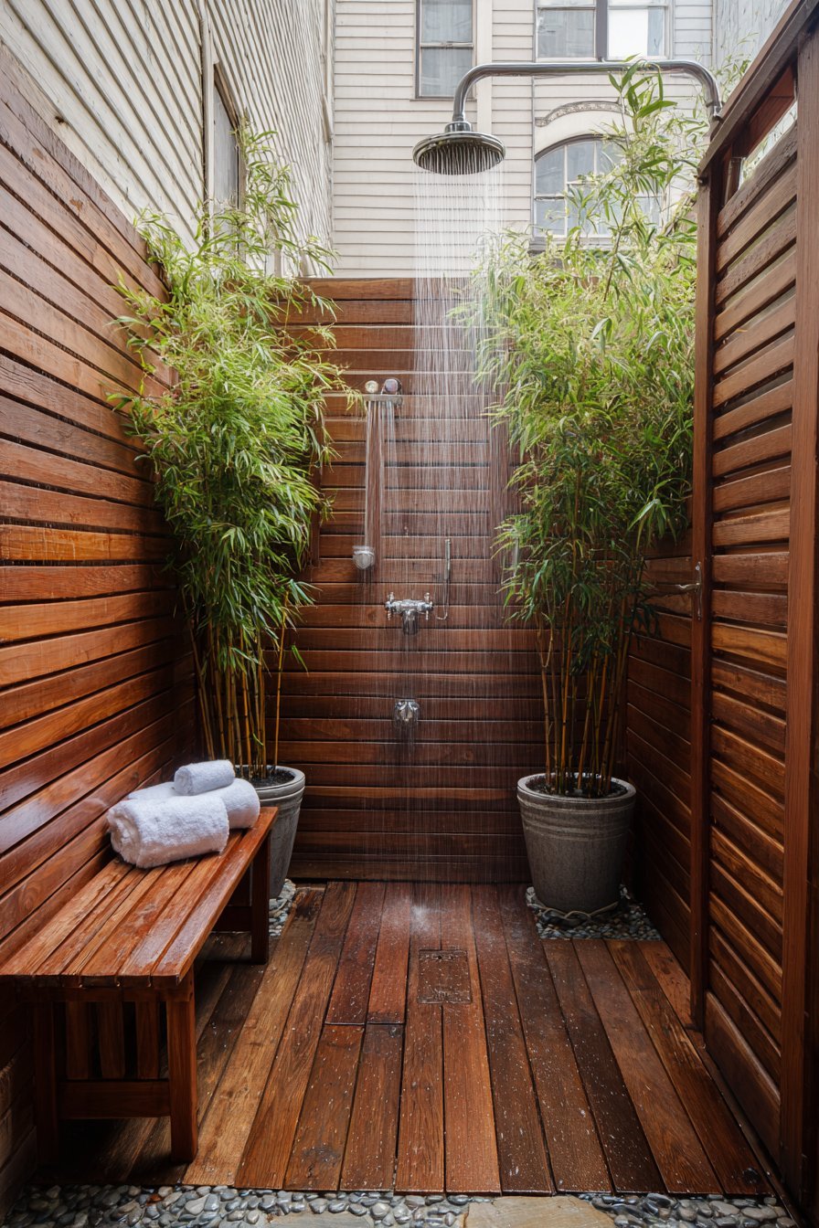 Spa-Style Outdoor Shower