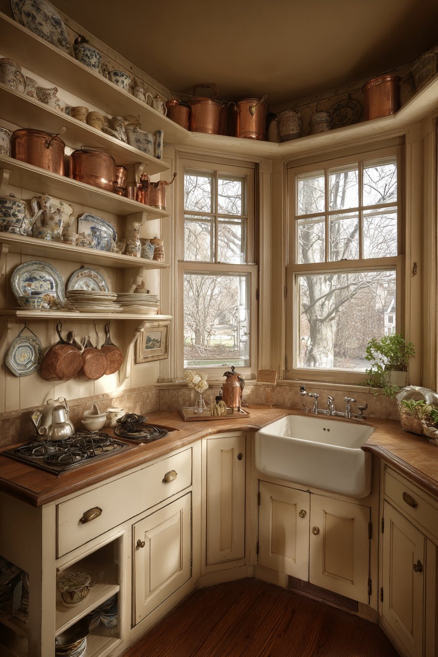 Corner L-Shaped Configuration Kitchen