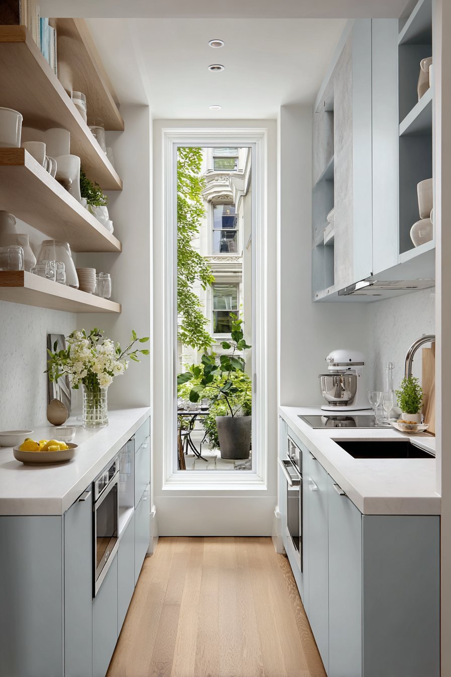 U-Shaped Layout with Base Cabinets Only