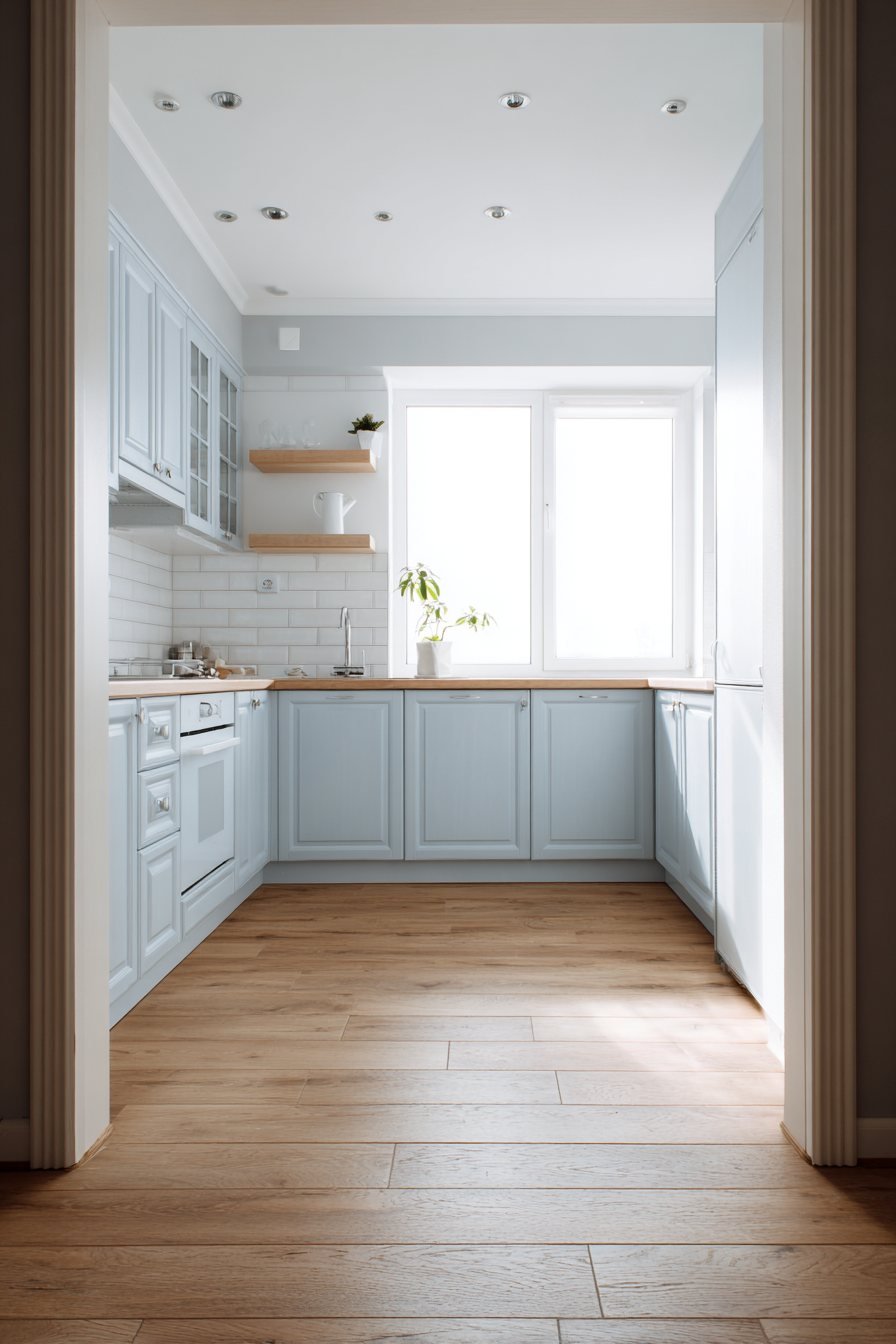 U-Shaped Layout with Base Cabinets Only