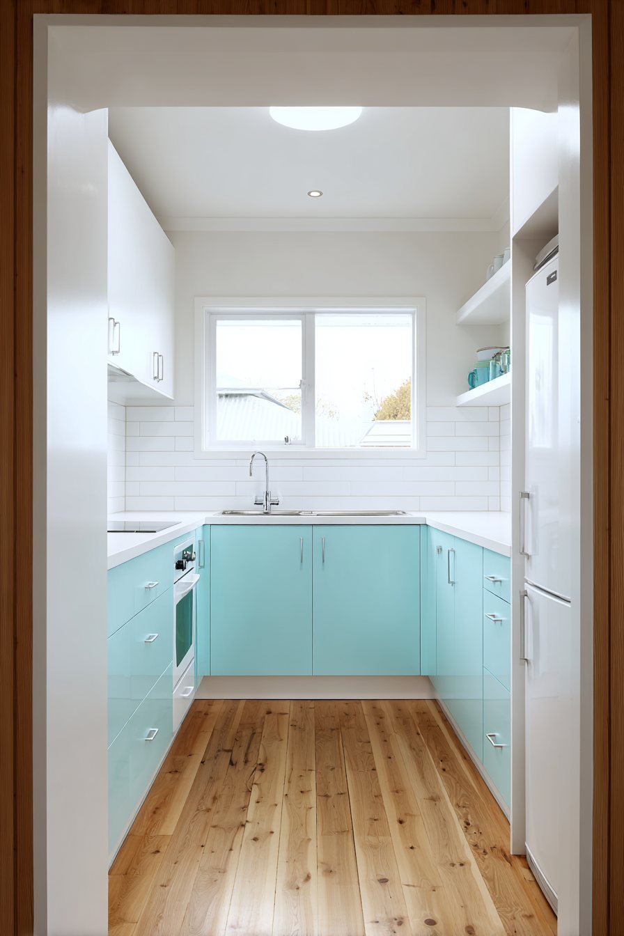 U-Shaped Layout with Base Cabinets Only