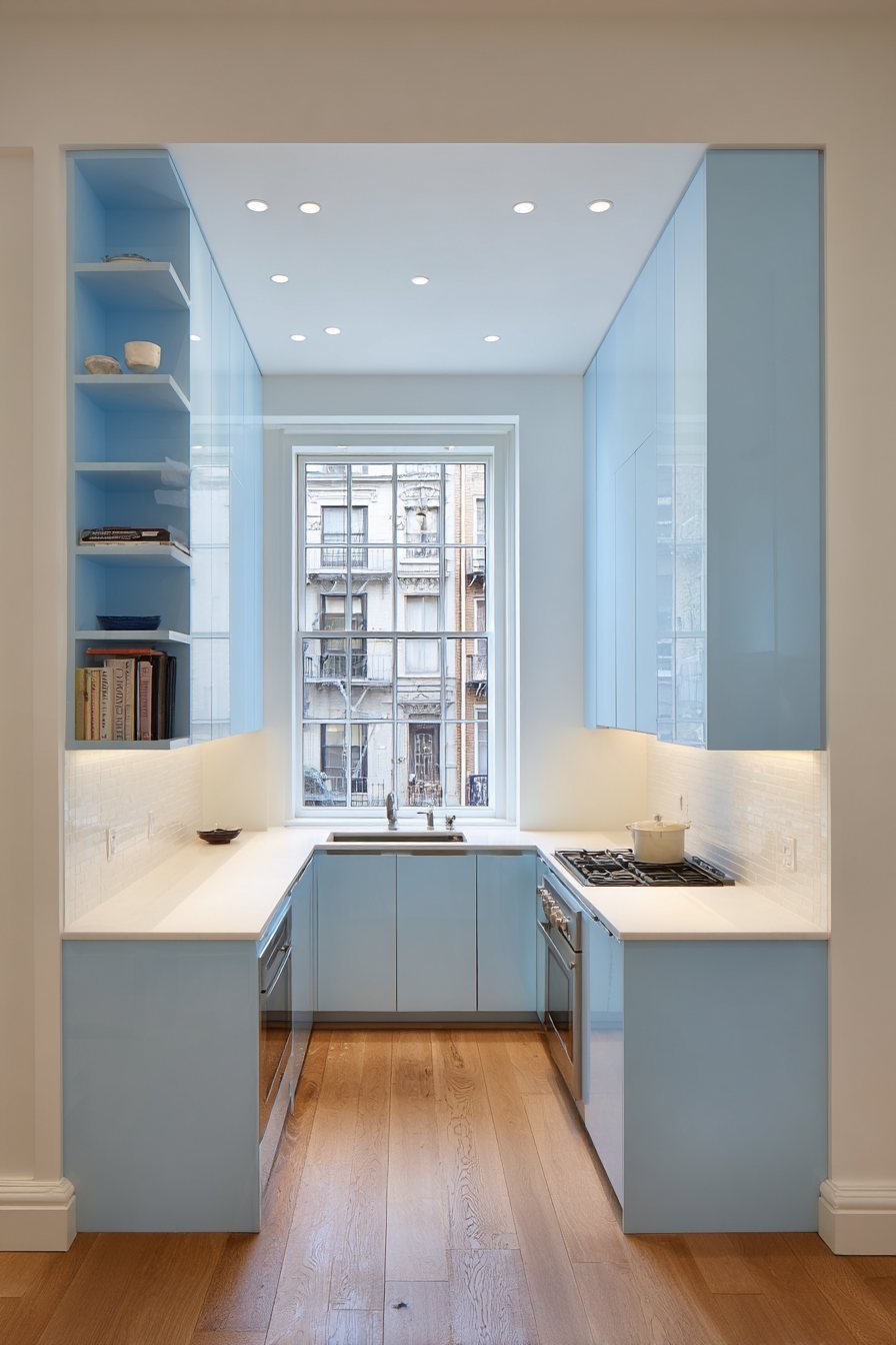 U-Shaped Layout with Base Cabinets Only