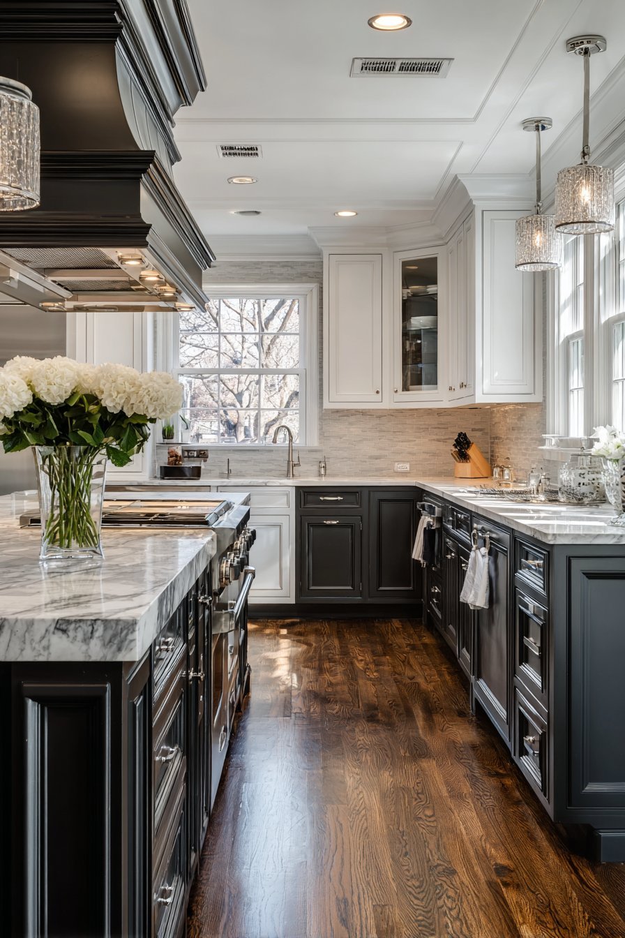 Transitional Two-Tone Navy Accent