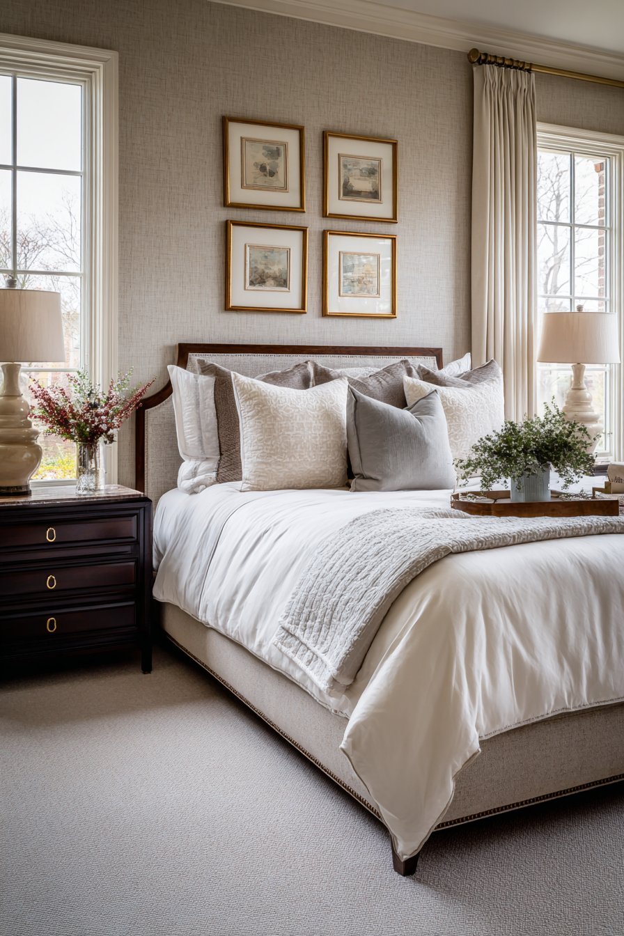 Textured Grasscloth Accent Wall