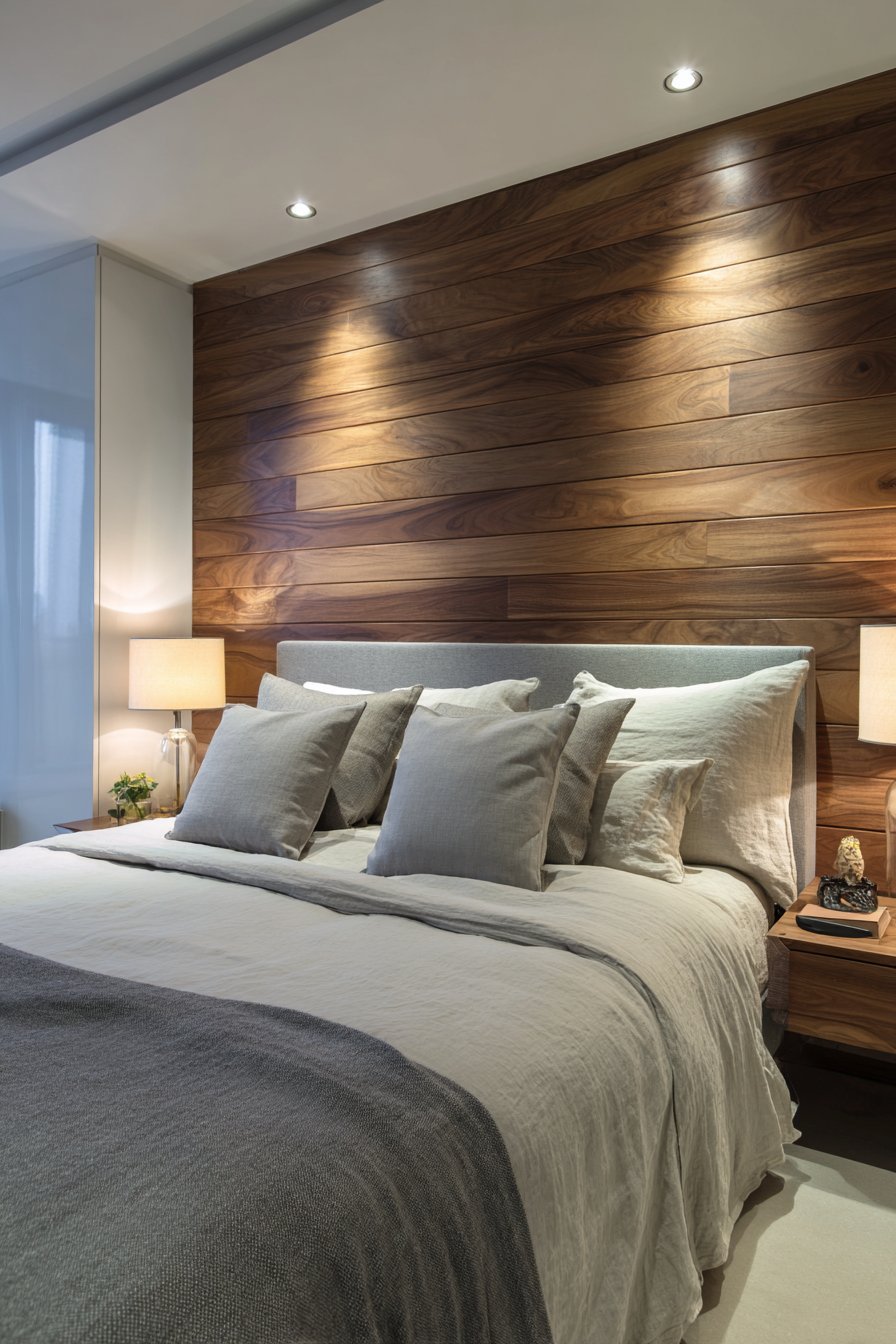 Horizontal Wood Slat Accent Wall