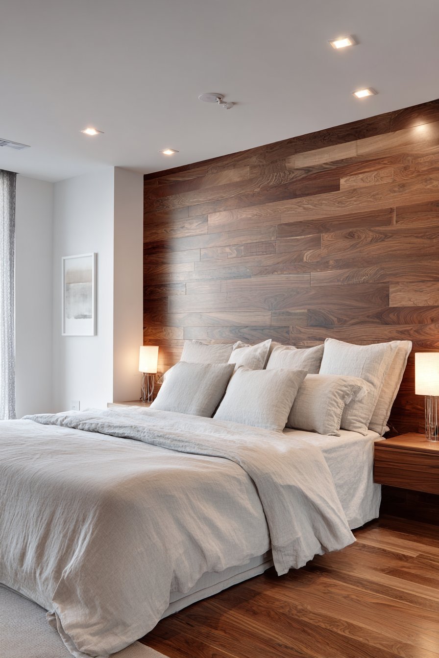 Horizontal Wood Slat Accent Wall