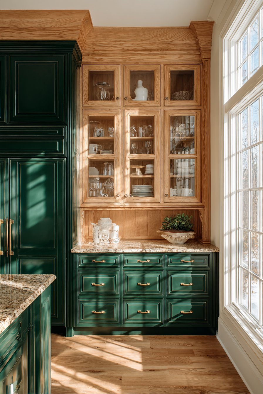 Transitional Two-Tone Cherry and Green