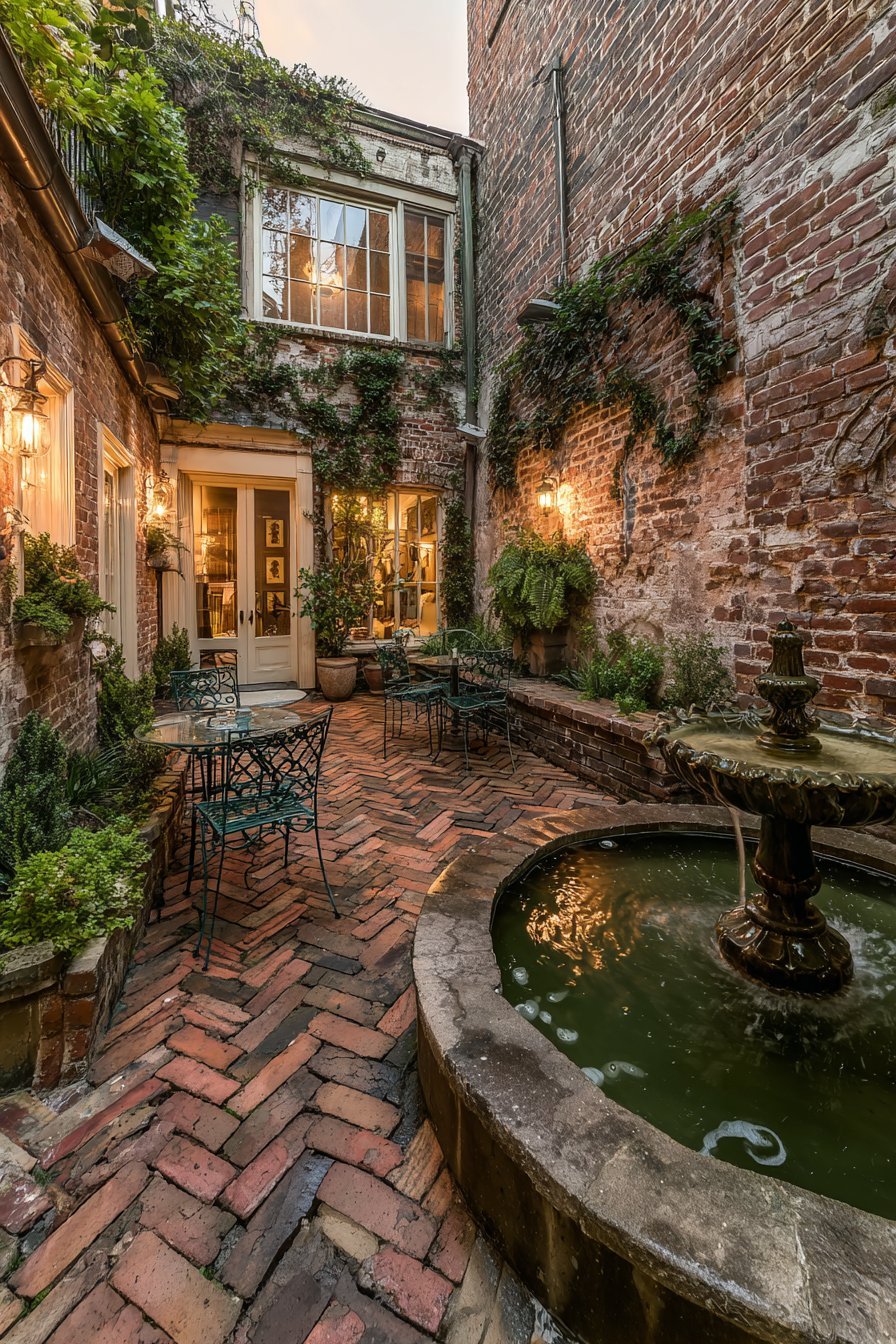 European-Inspired Courtyard