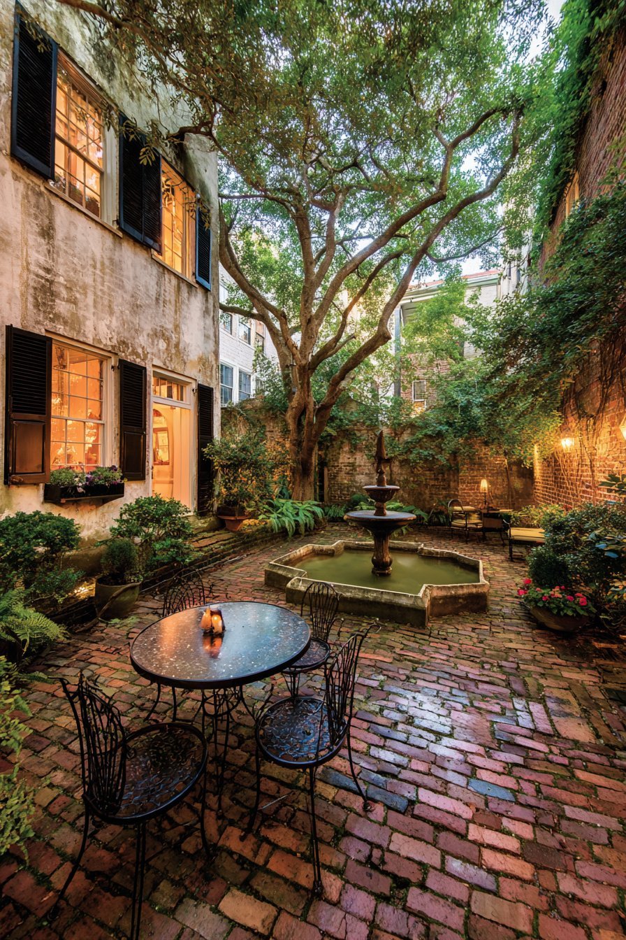 European-Inspired Courtyard