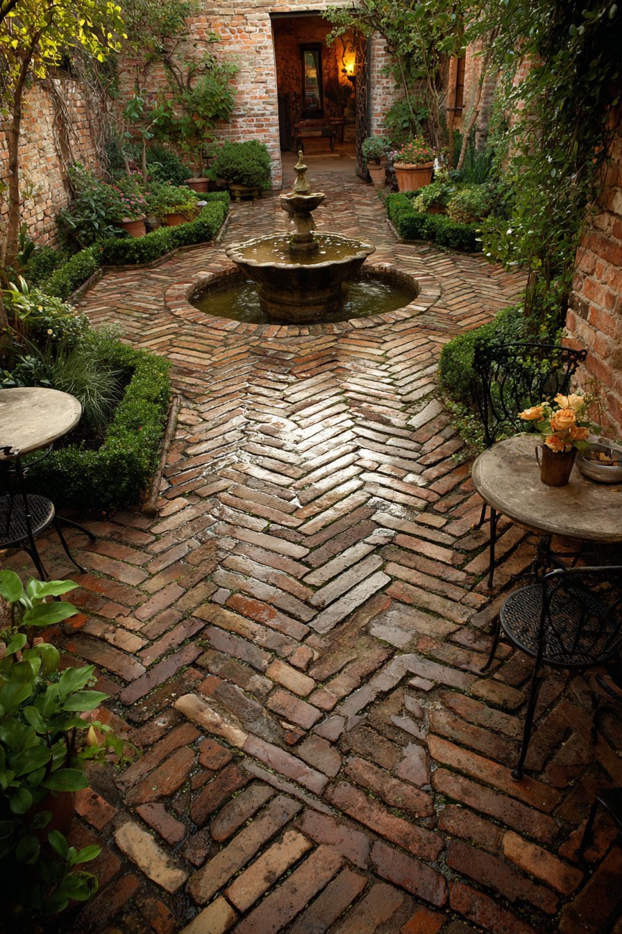 European-Inspired Courtyard
