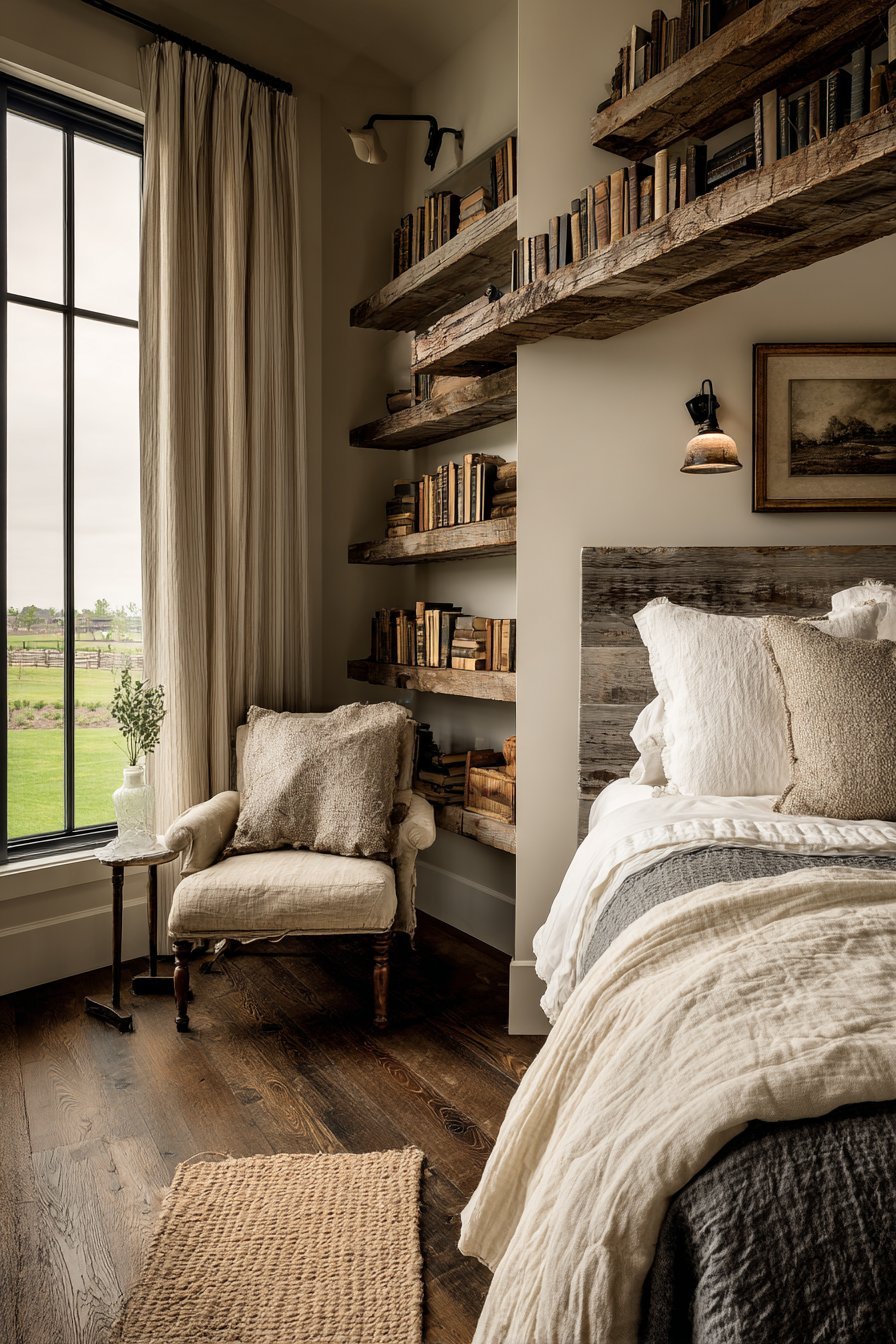 Rustic Farmhouse Library