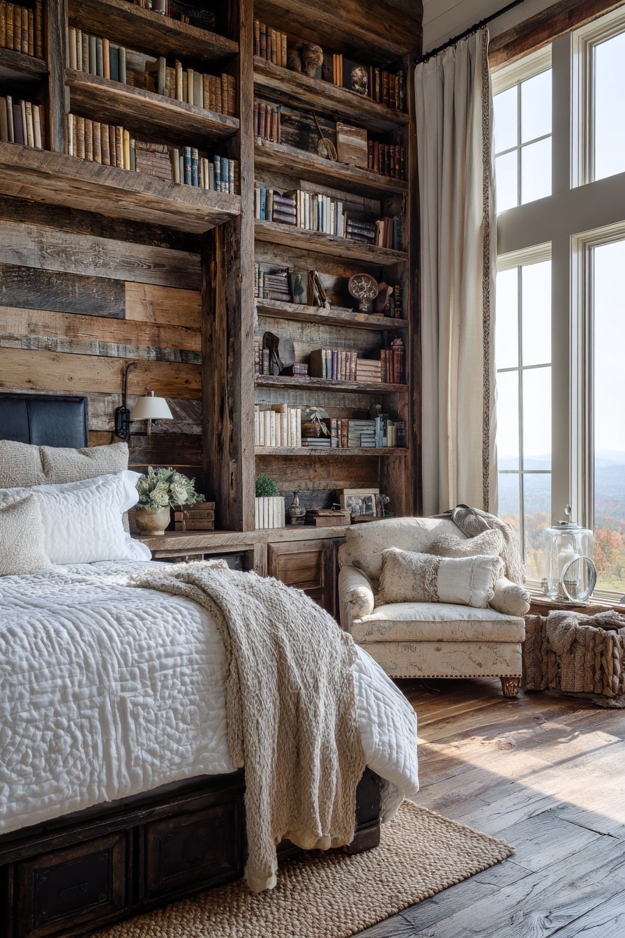 Rustic Farmhouse Library