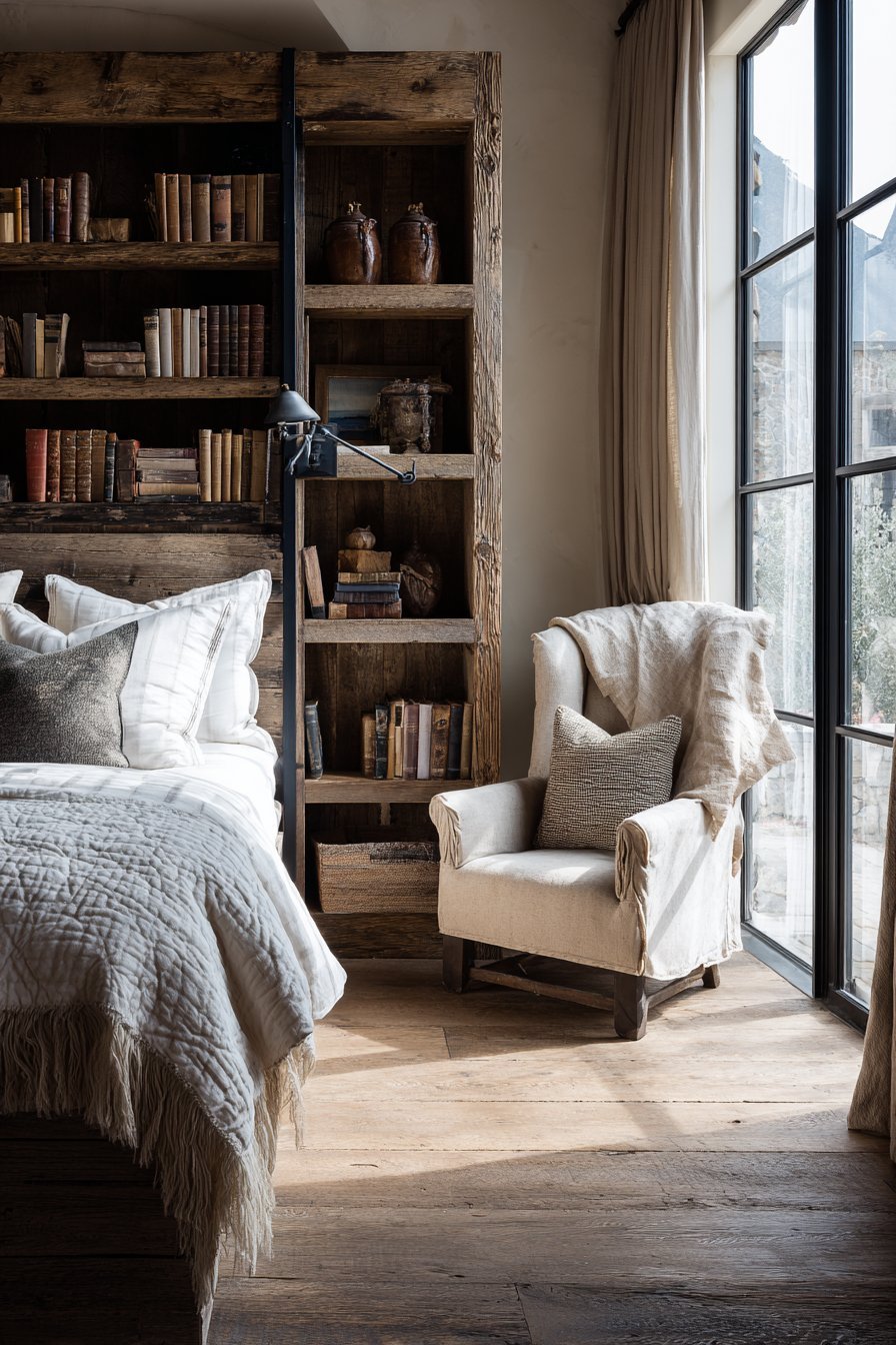 Rustic Farmhouse Library