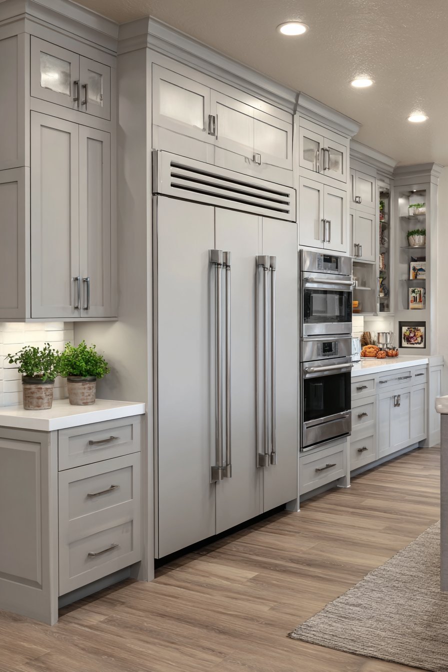 Integrated Refrigerator and Freezer Columns