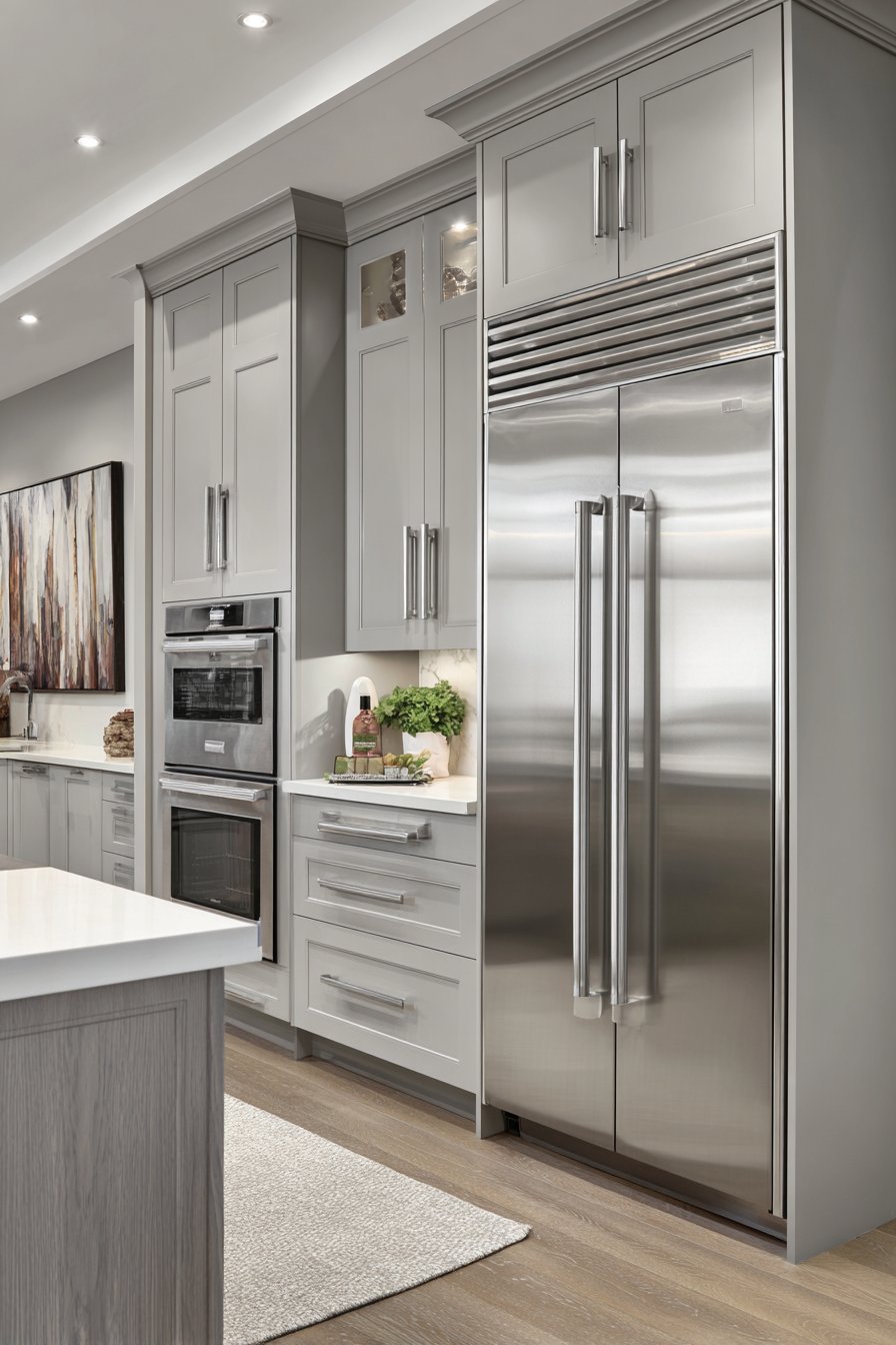 Integrated Refrigerator and Freezer Columns