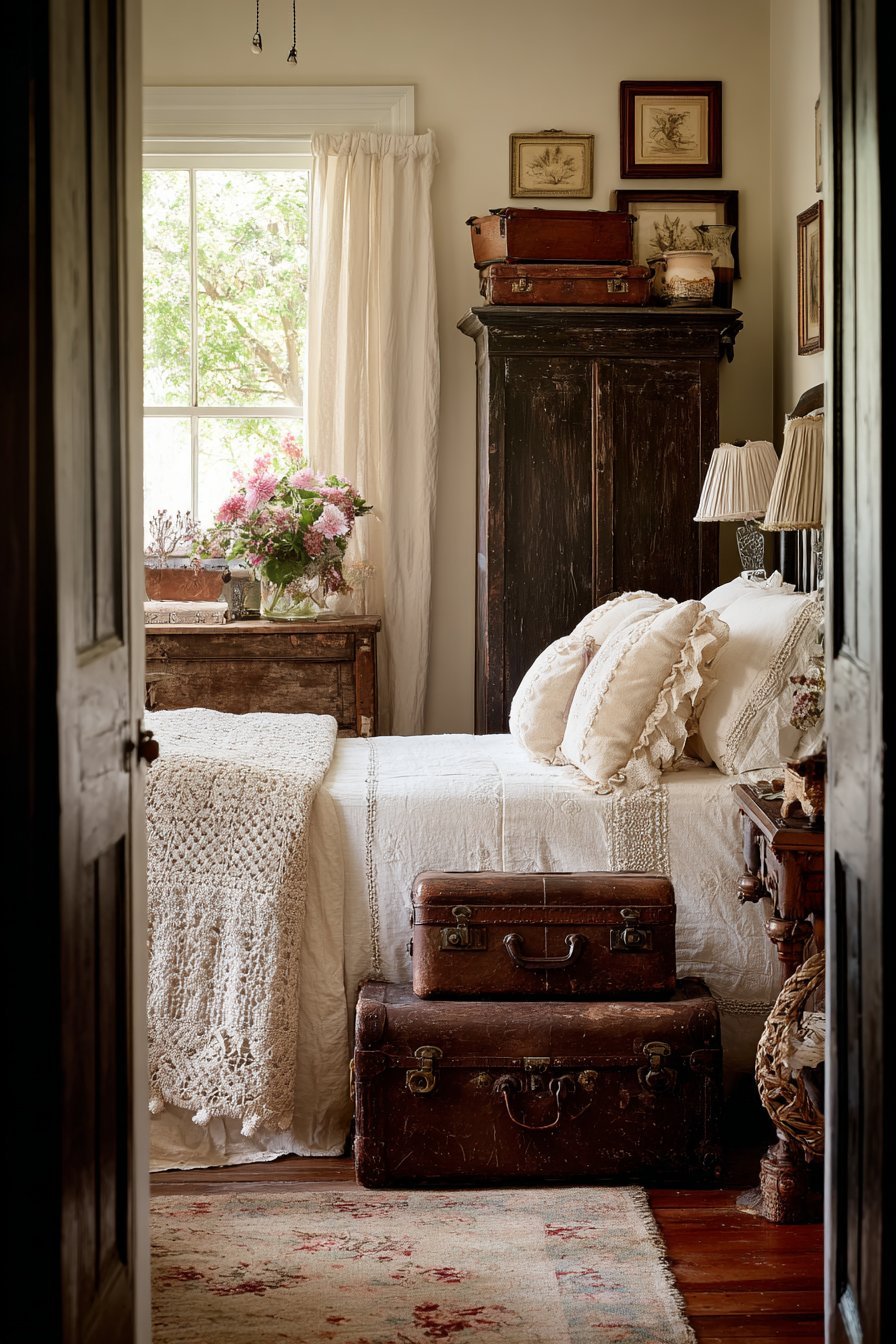 Vintage Brass Bed Character