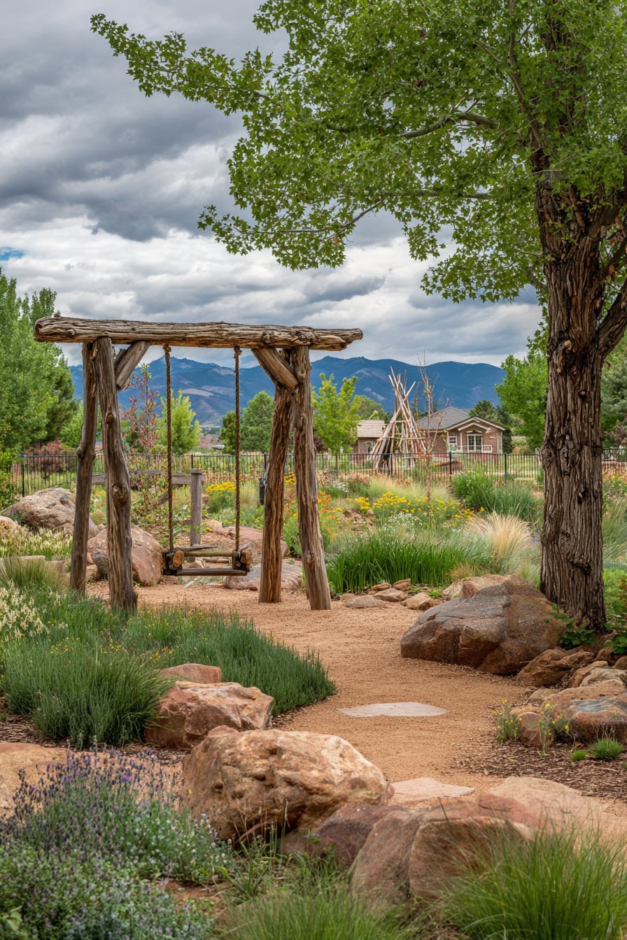 Natural Play Area with Reclaimed Materials