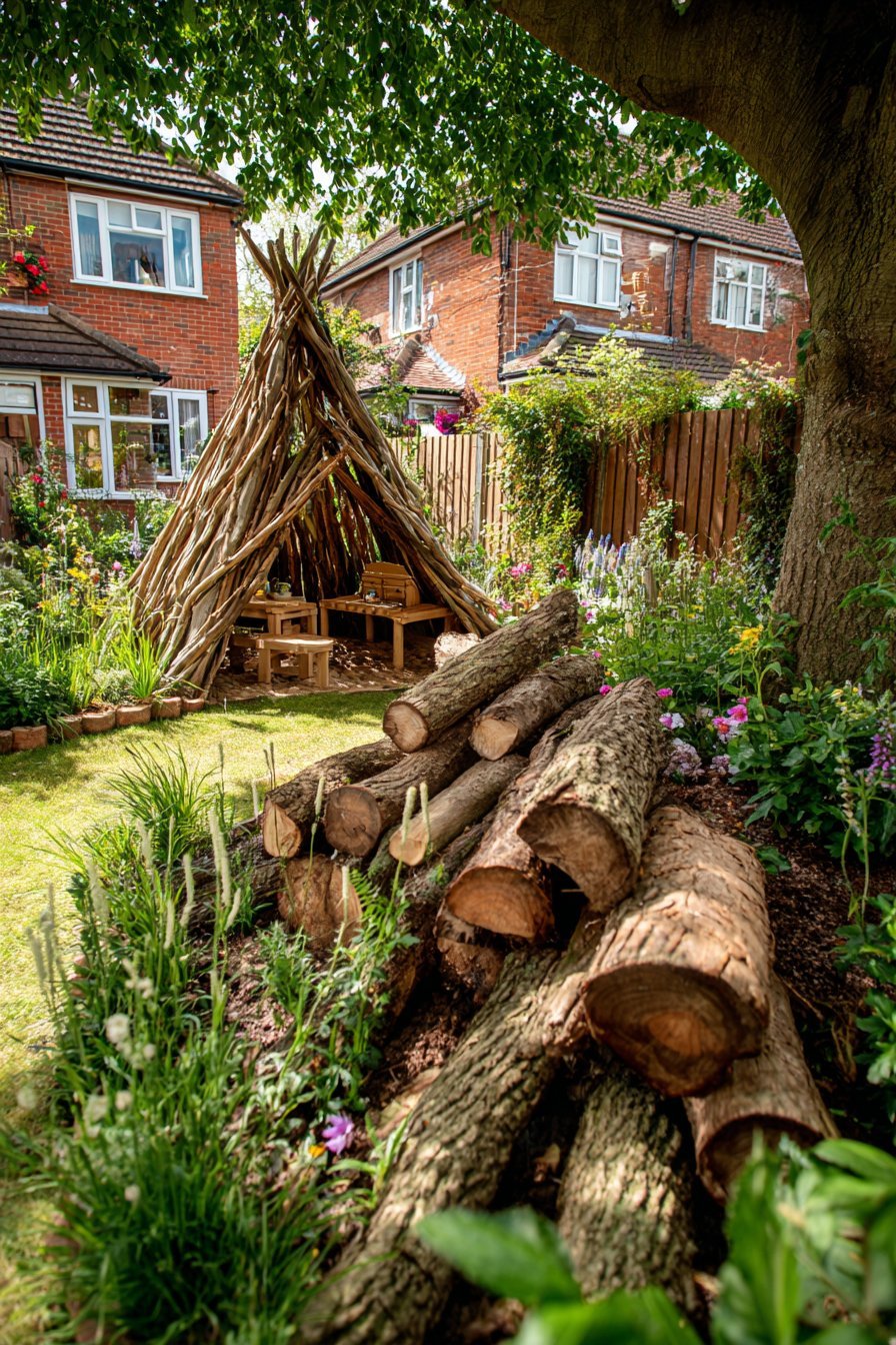 Natural Play Area with Reclaimed Materials