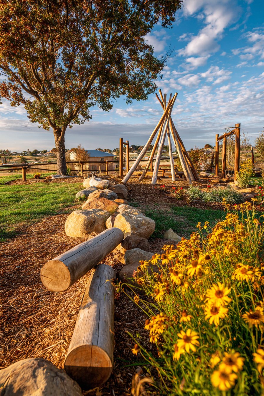 Natural Play Area with Reclaimed Materials