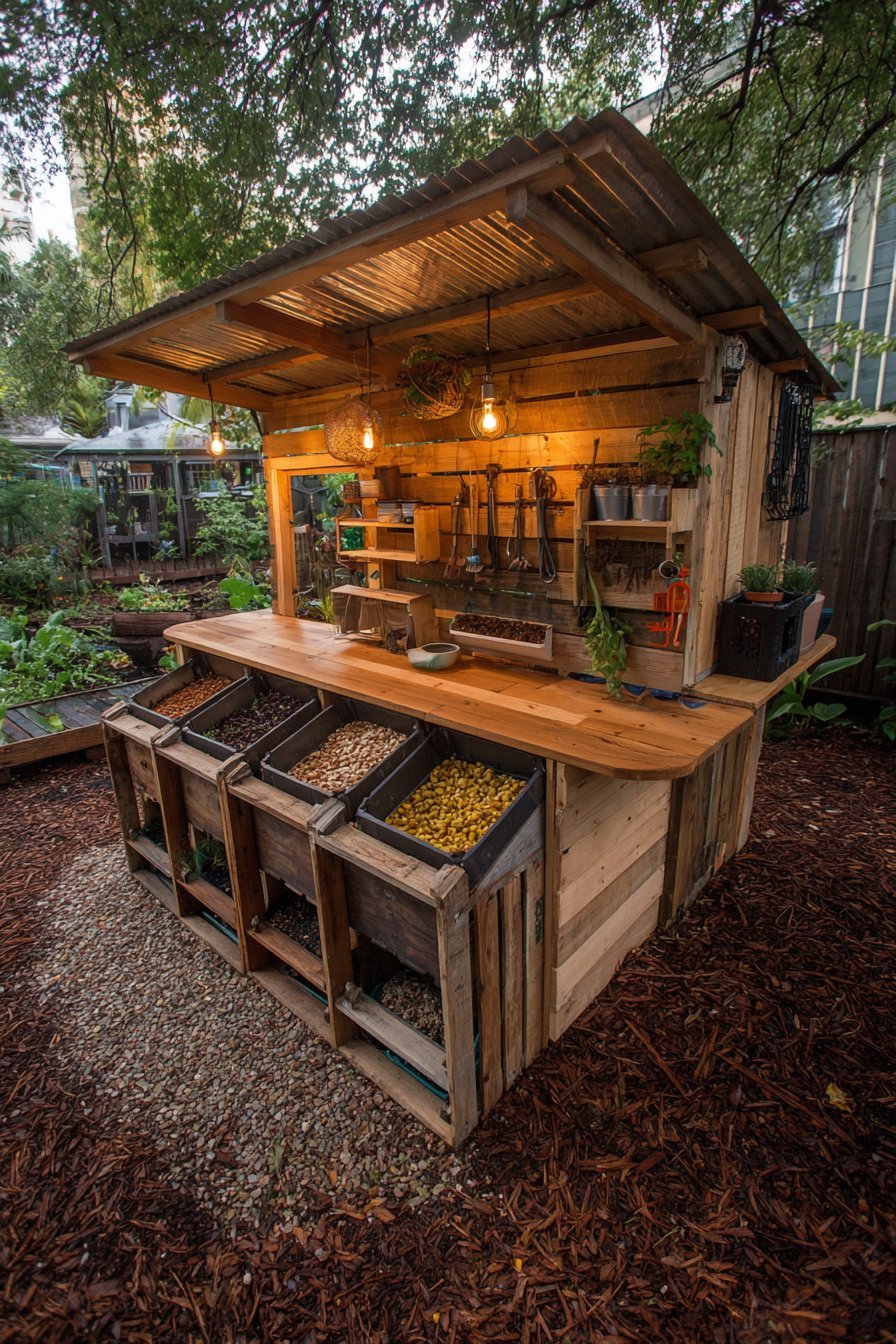 Three-Bin Pallet Composting Station