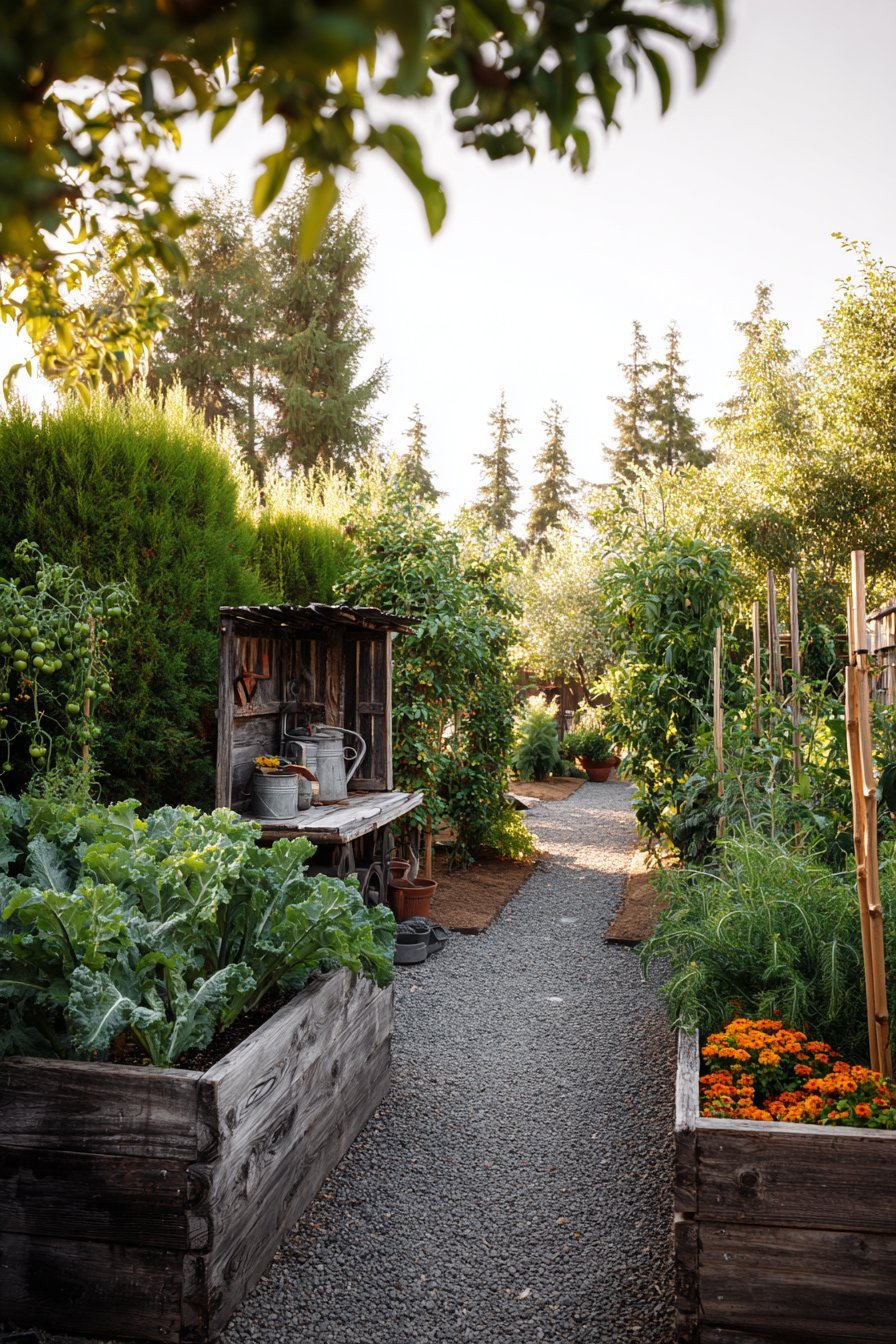 Cedar-Raised Vegetable Garden