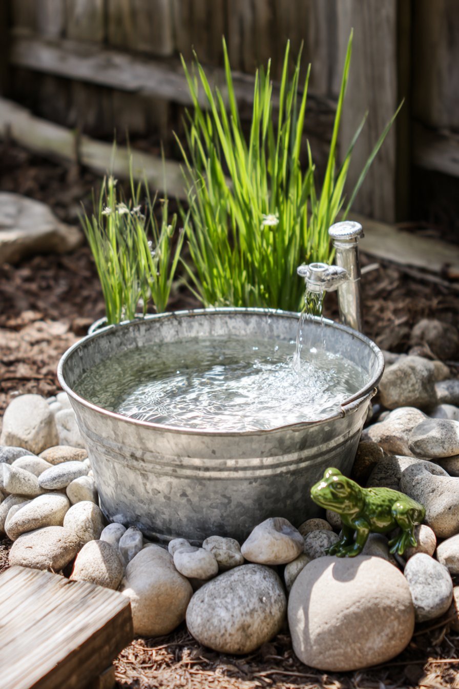 Galvanized Tub Water Feature