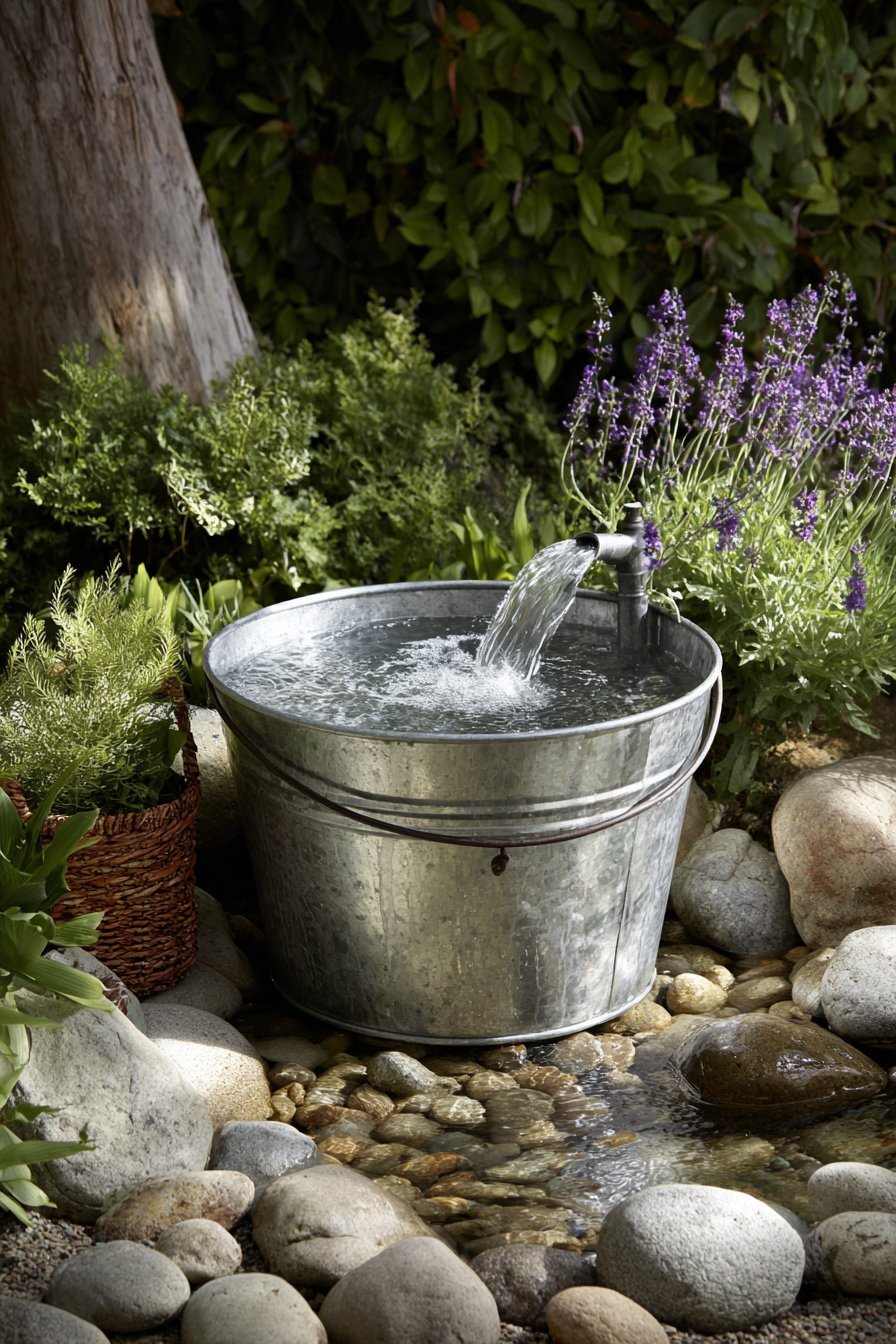 Galvanized Tub Water Feature