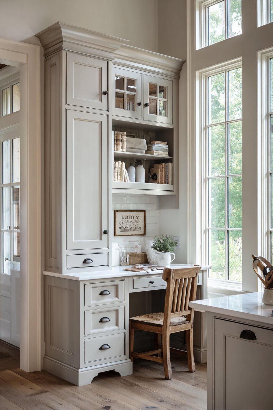 Integrated Kitchen Desk Area