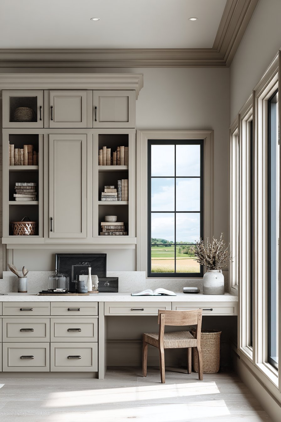 Integrated Kitchen Desk Area