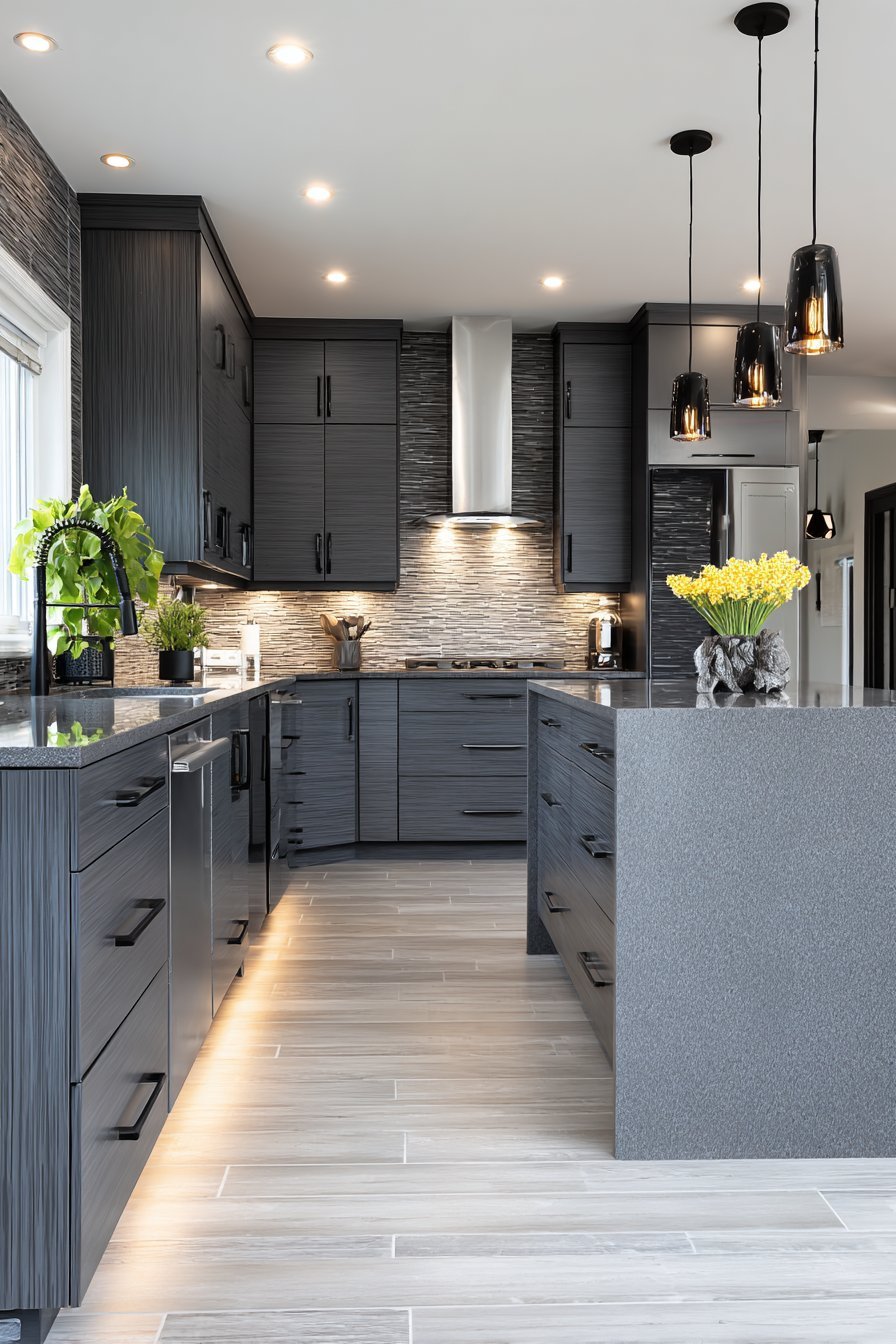 Ultra-Contemporary Grey Lacquer with LED Backlighting