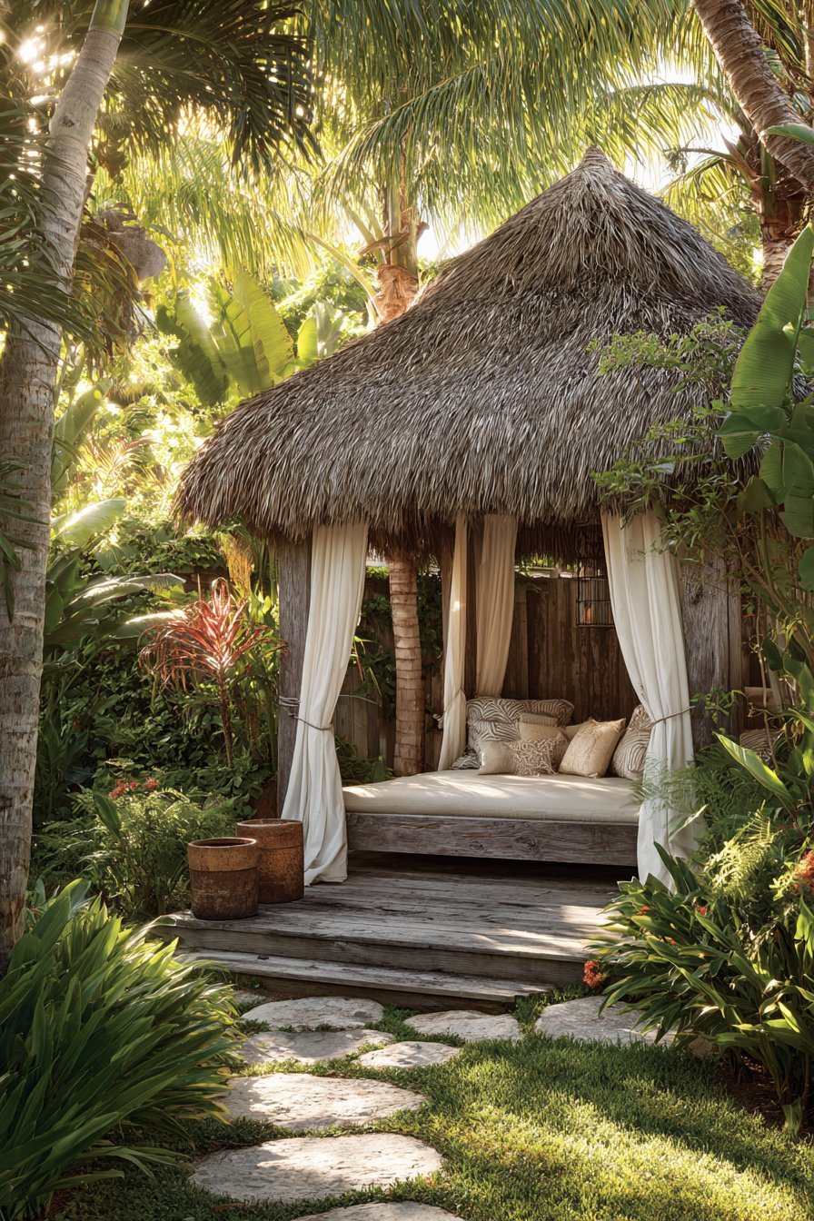 Tropical Palapa Daybed Oasis