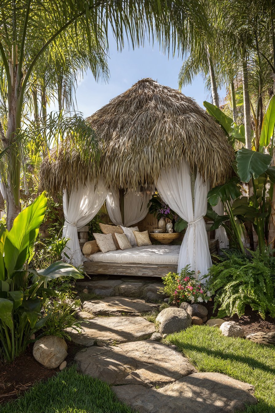 Tropical Palapa Daybed Oasis