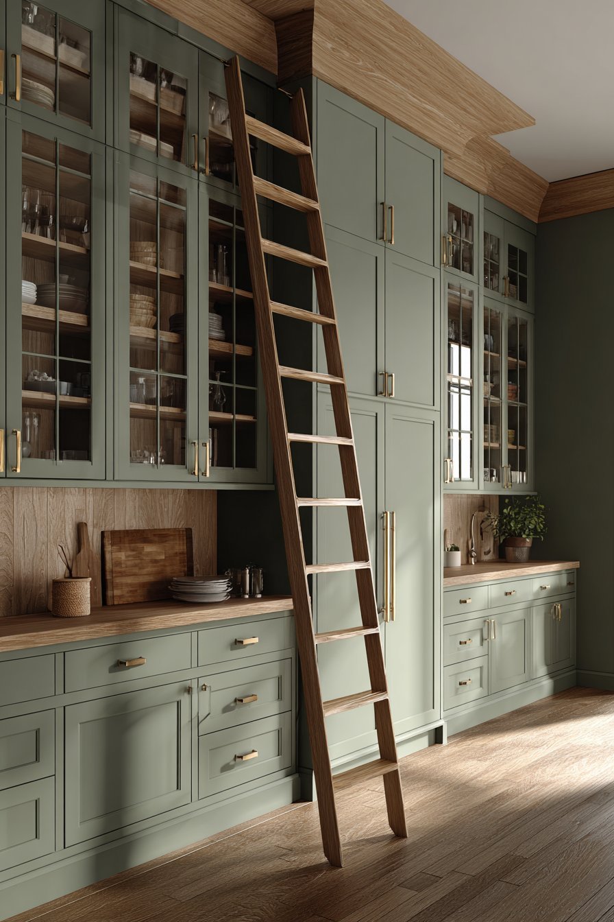 Glass-Front Upper Storage Wall