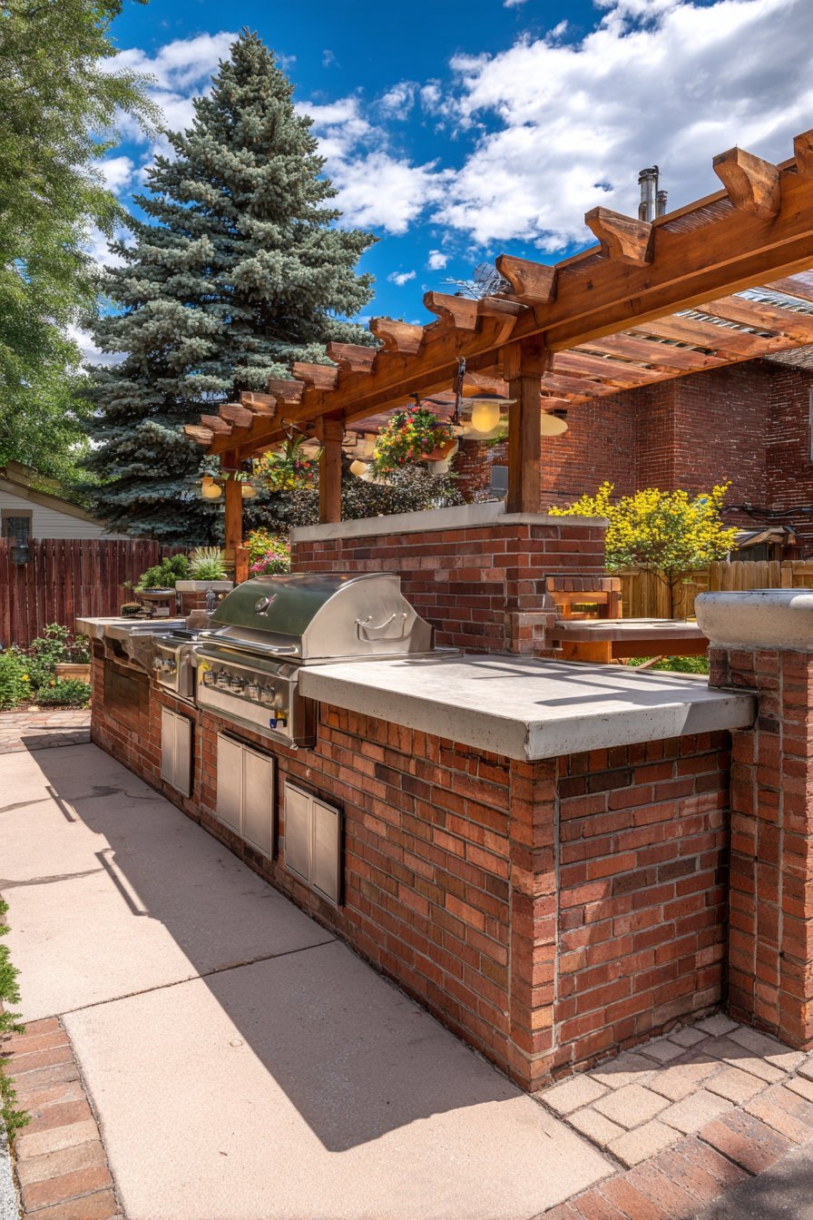 Brick Grill Station Outdoor Kitchen