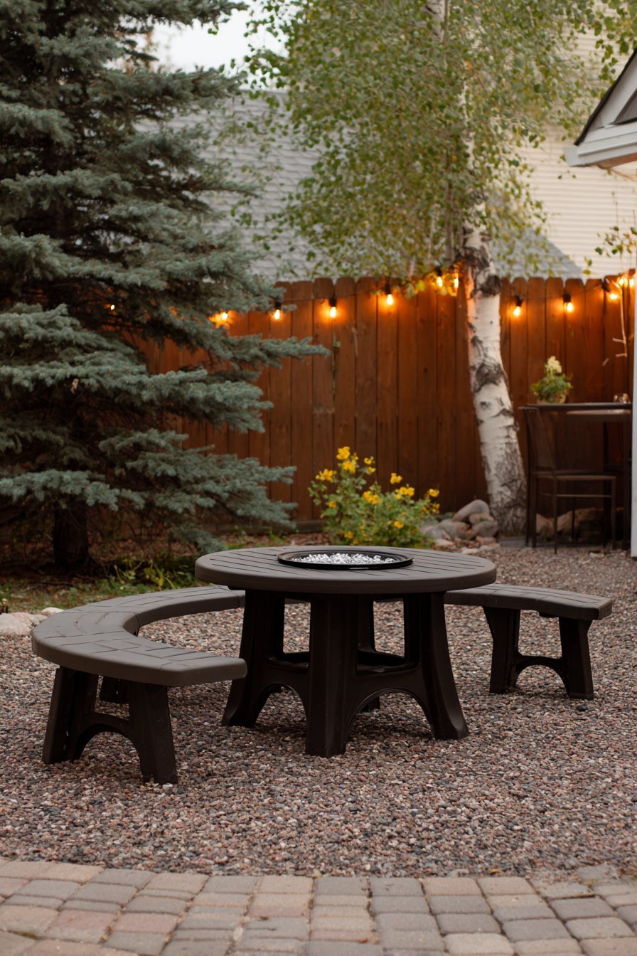 Rubber Mulch with Plastic Lumber Benches