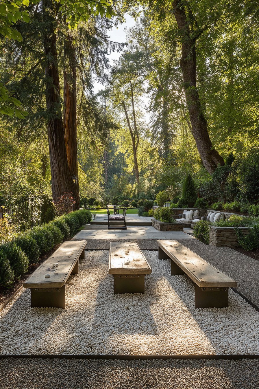 Regulation Bocce Ball Court with Traditional Design