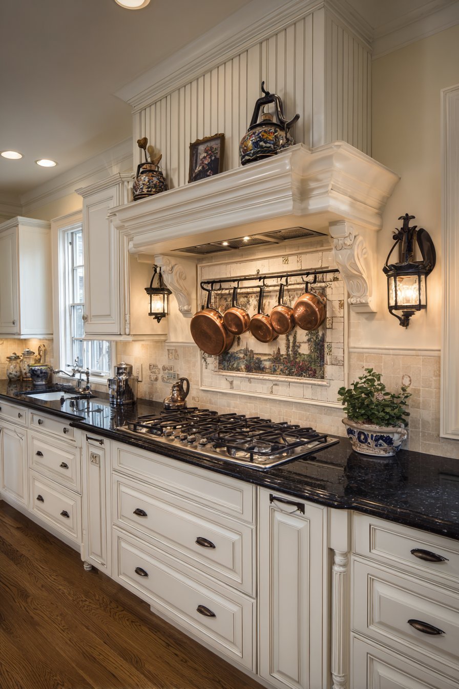 Dramatic Range Wall with Tile Mural