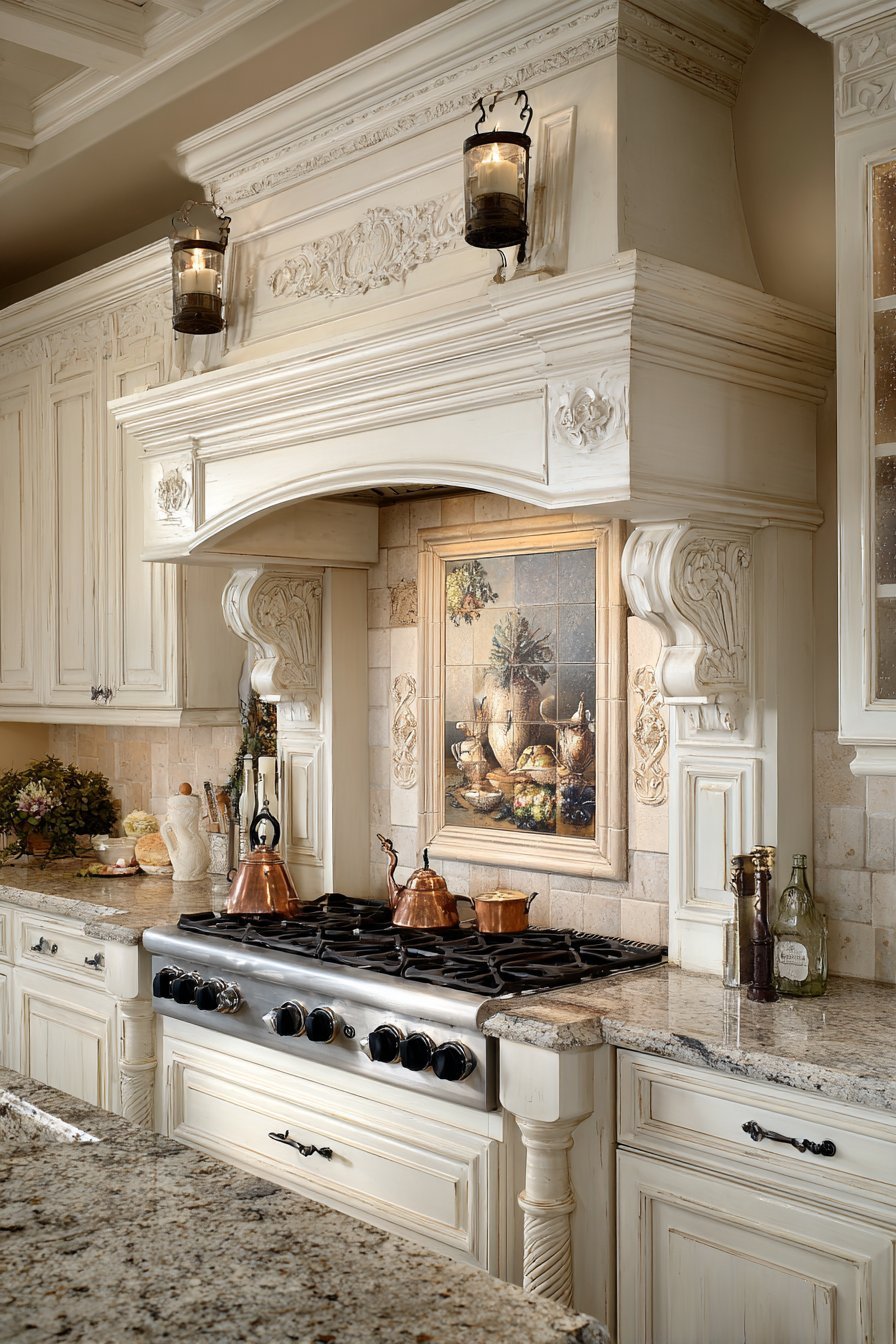 Dramatic Range Wall with Tile Mural