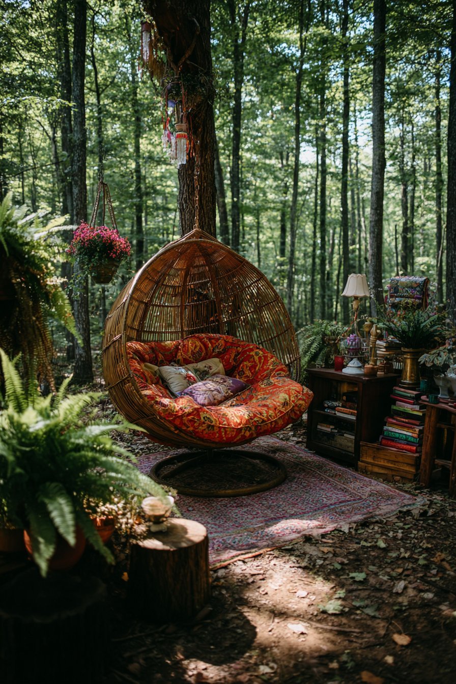 Hanging Chair Reading Sanctuary