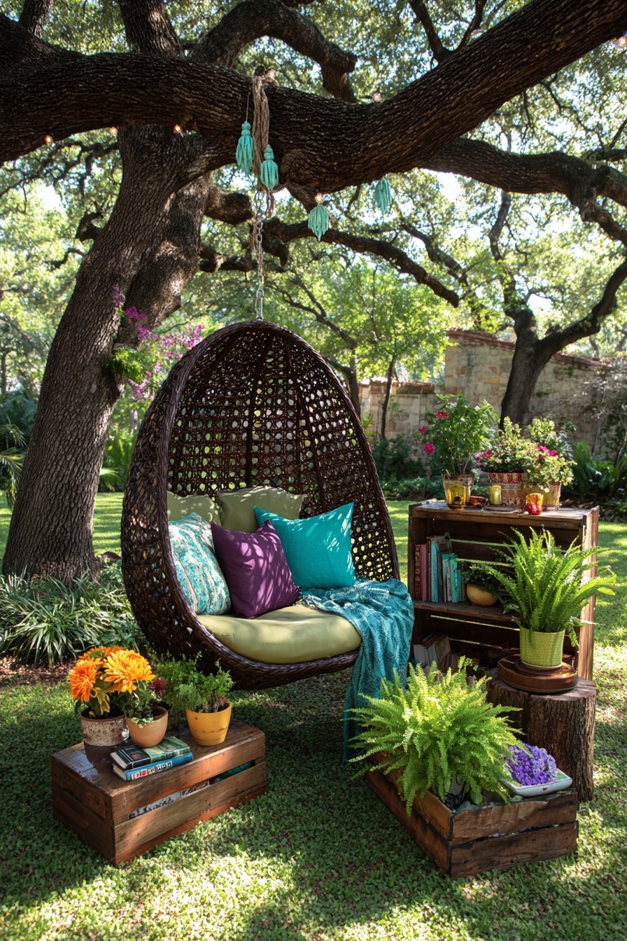 Hanging Chair Reading Sanctuary