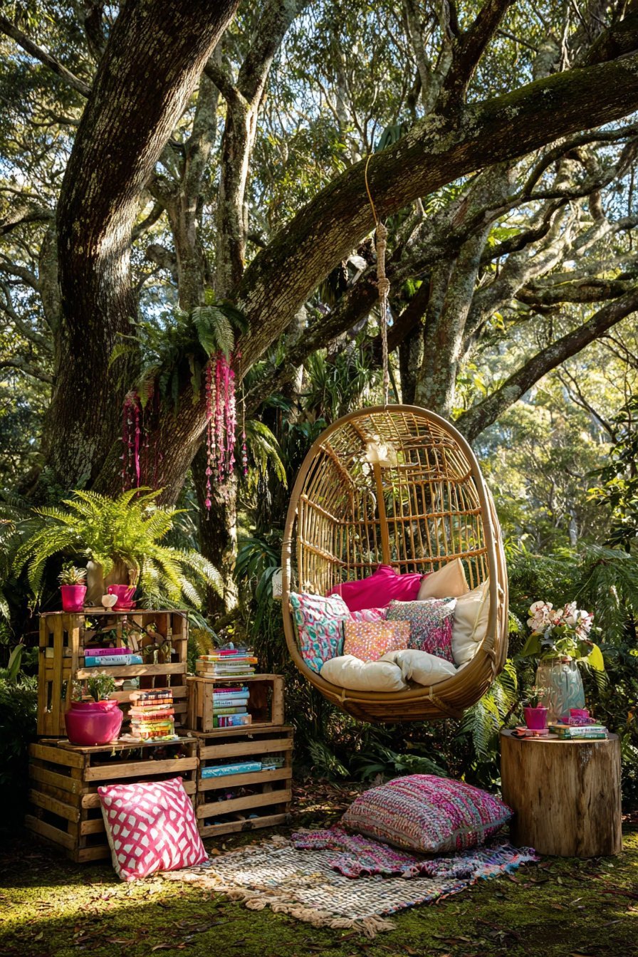 Hanging Chair Reading Sanctuary