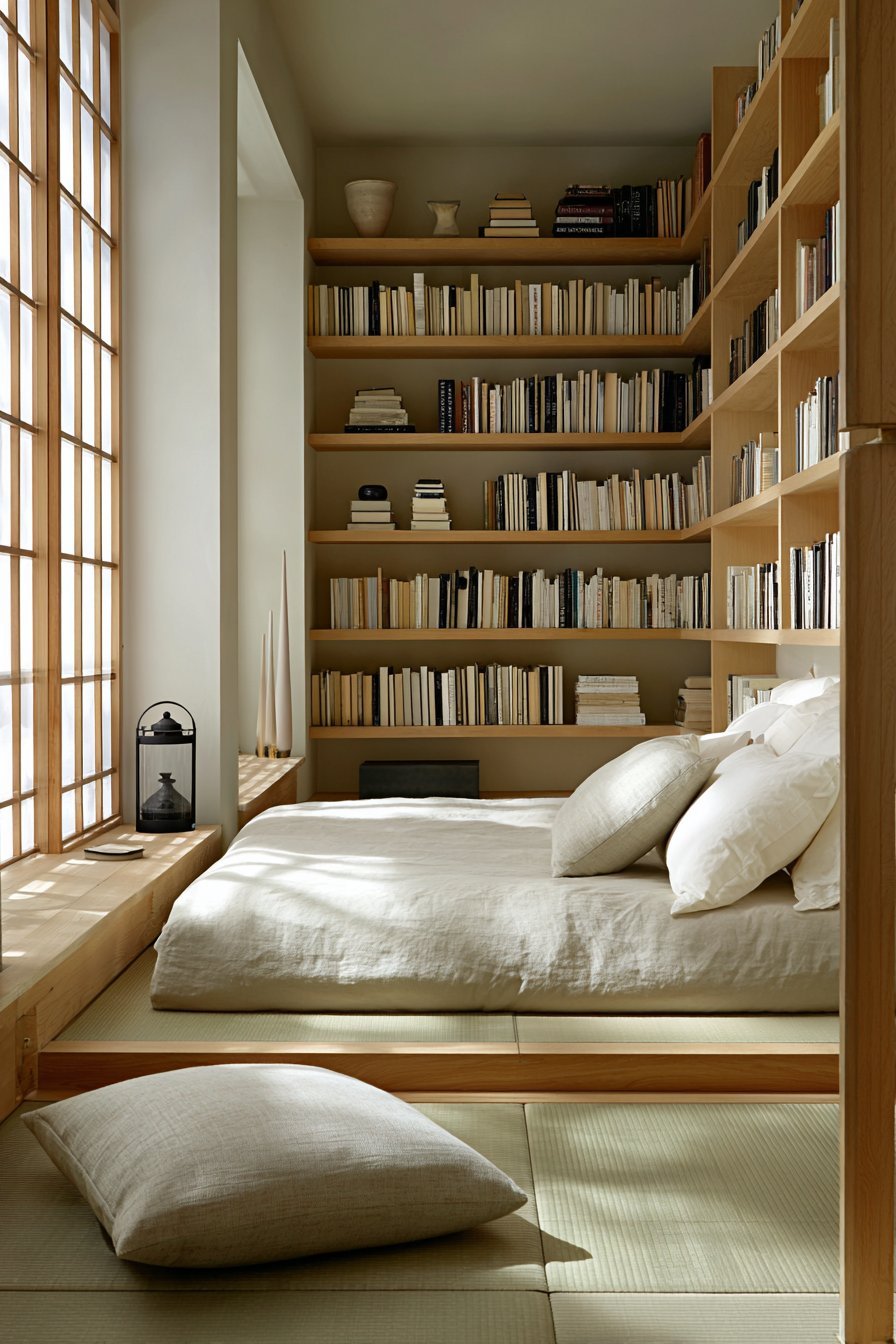 Japanese-Inspired Zen Library