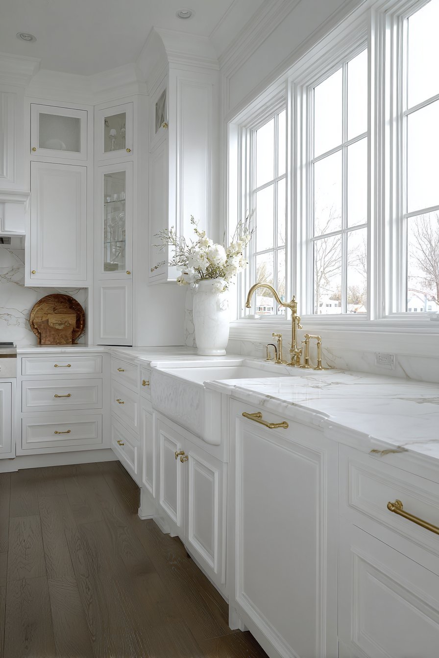 Traditional Raised Panel Grey Kitchen